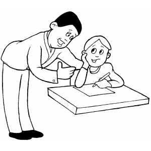 Teacher And Student Coloring Sheet 