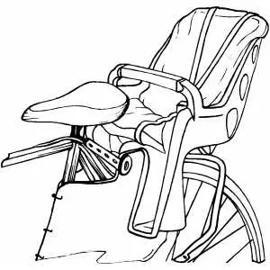 Baby Bike Seat Coloring Sheet 