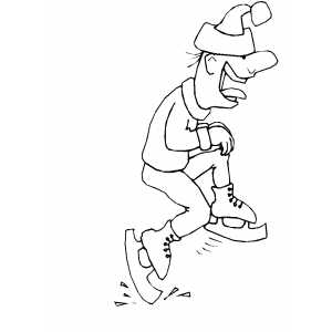 Ice Skater Giggling Coloring Sheet 