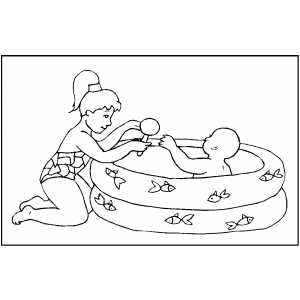 Kiddie Pool Coloring Sheet 