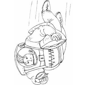 Sky Diving With Clock Coloring Sheet 