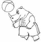 Rhino And Beach Ball