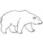Walking Sad Polar Bear