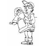 Boy With Toy Santa