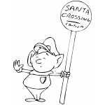 Caution Santa Crossing Sign