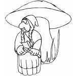 Woman And Huge Mushroom