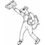 Mouse With Newspapers
