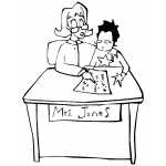 Teacher Explaining Math To Boy